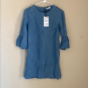 Zara Denim Chambray Dress
